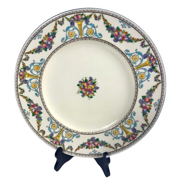 Antique Wedgwood Ventnor Enameled 10.5" Dinner Plate 1920's-Set of 3 - Picture 3 of 7